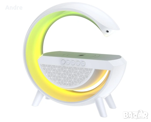 Тонколона с LED светлинки и станция за безжично зареждане / Лампа-зарядно с LED светлини и тонколона, снимка 8 - Безжични зарядни - 53277393