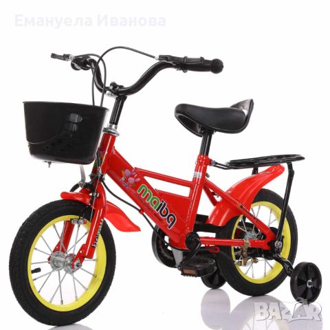 Детски велосипед Maibeki 12,14 - Червен и Син, снимка 3 - Велосипеди - 46468814