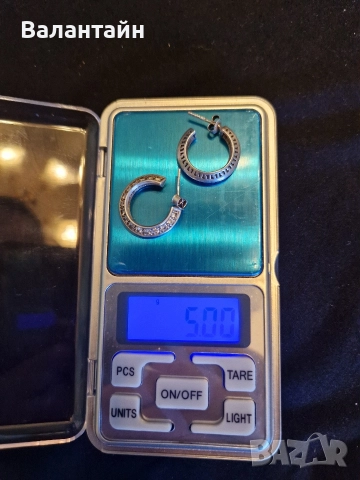 Сребърни обеци старинни, снимка 3 - Обеци - 40489889