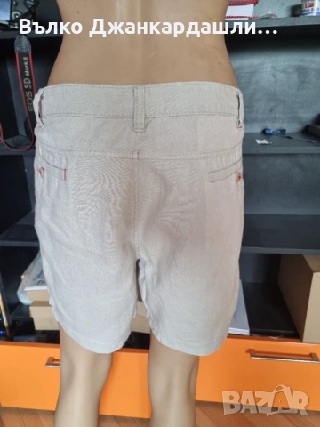 Мъжки къс ленен панталон Zara, снимка 3 - Къси панталони - 53094416