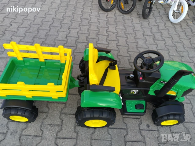TEXAS акумулаторен трактор с ремарке RANCHER зелен, снимка 3 - Детски велосипеди, триколки и коли - 53569733