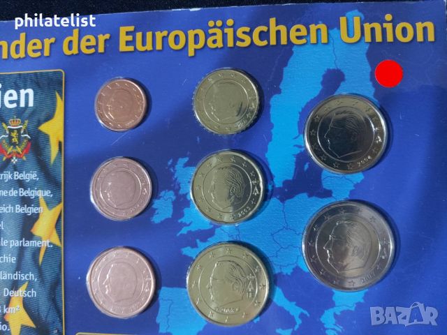 Белгия 1999-2008- Евро сет - комплектна серия от 1 цент до 2 евро, снимка 2 - Нумизматика и бонистика - 46552590