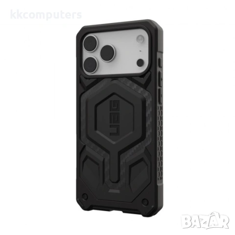 Оригинален кейс UAG Monarch Pro Carbon Fiber, За iPhone 17 Pro Max (6.9), Черен и Протектор, снимка 3 - Калъфи, кейсове - 54161033