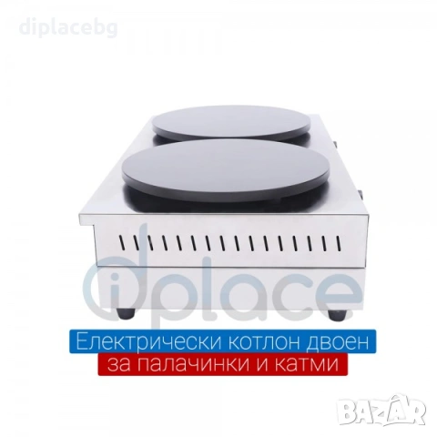 Котлон двоен за палачинки и катми - електрически професионален, снимка 3 - Обзавеждане на кухня - 53184200