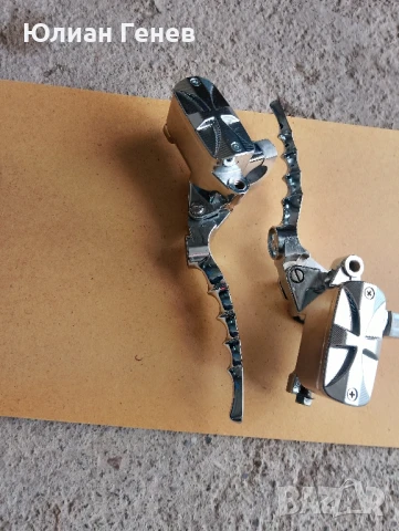 Комплект дръжки за съединител и спирачка -хром, снимка 6 - Мотоциклети и мототехника - 50607059