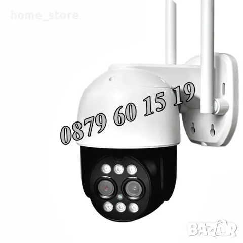 Въртяща IP безжична камера външен монтаж 8MPX с двойна леща, снимка 2 - IP камери - 50091376
