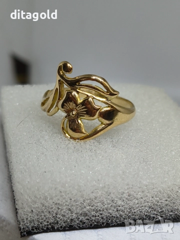 Нов 14К златен пръстен, български модел, 2.90 гр цена 500 лв, снимка 4 - Пръстени - 52708332