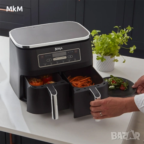 Уред за здравословно готвене NINJA Foodi AF300 DUAL ZONE, снимка 4 - Фритюрници - 53209086