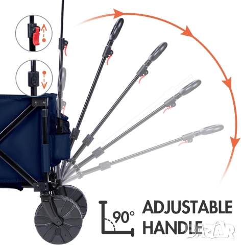 НОВА Сгъваема количка Portal Heavy-Duty,  с колела за всякакъв терен, снимка 2 - Детски колички - 54213520