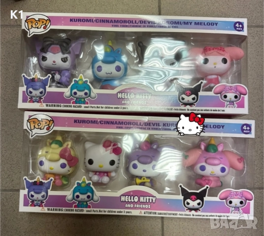 Голям комплект фигурки Кити Куроми, Hello Kitty Kuromi Funko Pop 
