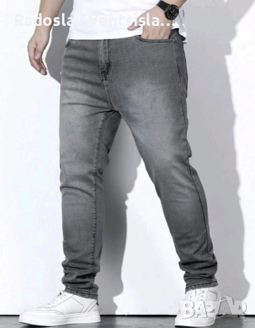 Мъжки светло сиви дънки 4XL – нови