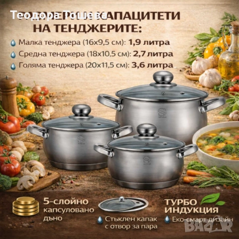 Комплект тенджери 