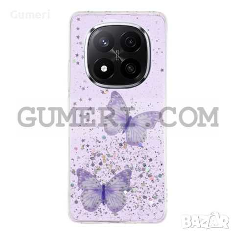 Xiaomi Redmi Note 14 Pro+ 5G Силиконов Гръб с Пеперуди