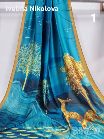 Дамски красив сатенен шал 