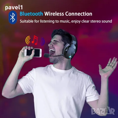 НОВИ безжични слушалки BL100 pro 2.4GHz USB C Wireless Bluetooth 5.2, 60H, 3D стерео звук, снимка 4 - Слушалки и портативни колонки - 47752544