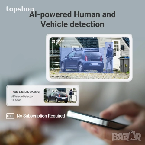 Чисто нова EZVIZ 2K+ Батерийна камера 24/7 Записване с по-ниска консумация на енергия, AOV ..., снимка 4 - IP камери - 52049224