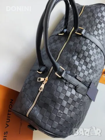 Louis Vuitton Пътна чанта, фитнес чанта, уикенд чанта, кожа, снимка 4 - Чанти - 49256945