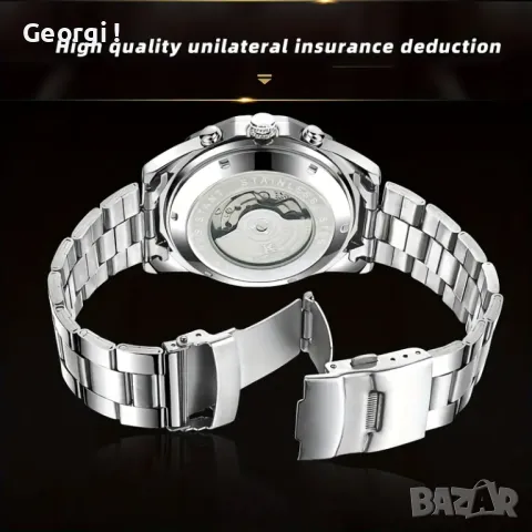 Мъжки автоматичен часовник с Ретро дизайн -20% Промоция*/ Механичен!, снимка 5 - Мъжки - 49690879