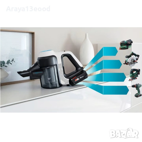 Безжична прахосмукачка и моп 2 в 1 Bosch Unlimited 7 ProHygienic Aqua BCS71HYG1 с LED светлини, снимка 11 - Прахосмукачки - 53778537