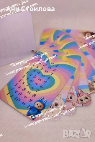 Ламинирана таблица за умножение "Лабубу" - ключодържател "Labubu", снимка 3 - Художествена литература - 51516583