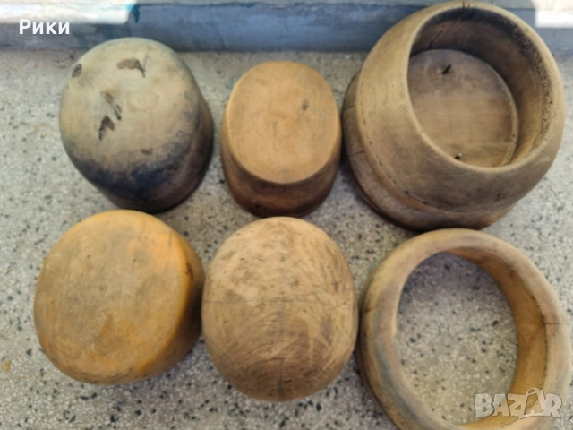 Стари дървени калъпи за шапки, снимка 4 - Антикварни и старинни предмети - 53803927