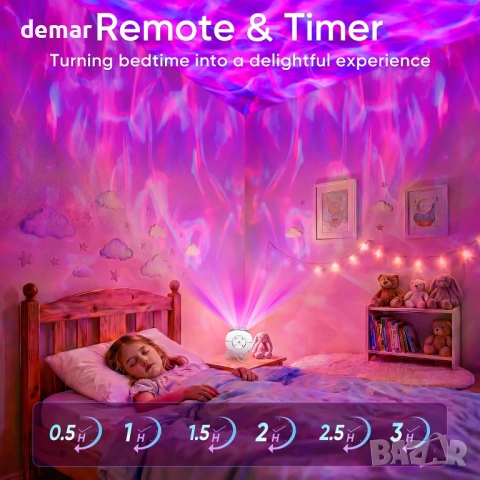 ibell Galaxy проектор с океански вълни, нощна светлина, дистанционно, снимка 5 - Декорация за дома - 54225919