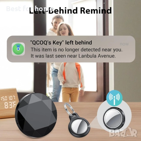 Тагове за тракери - пакет от 4, черни, Bluetooth тракери, работещи с Apple Find , снимка 5 - Друга електроника - 53744211