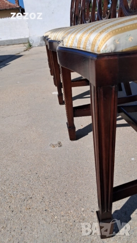 Столове трапезни масив махагон №023, снимка 7 - Столове - 52750380