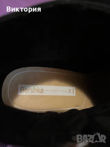 Велурени черни боти Bershka, снимка 2 - Дамски боти - 47004397