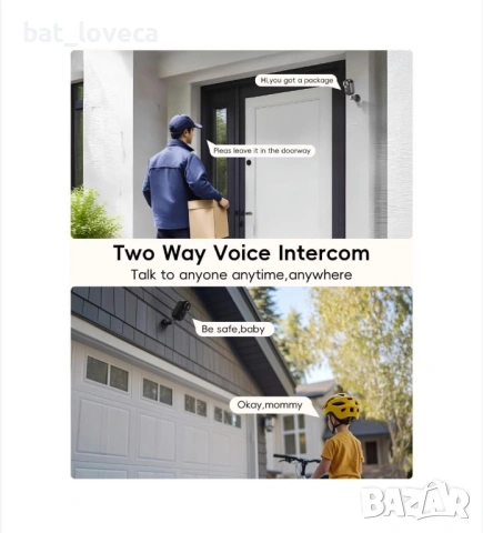 Охранителна камера, ZUMIMALL F5, външна, захранвана с батерии, безжична, 2,4 GHz WiFi, снимка 5 - Камери - 53931959