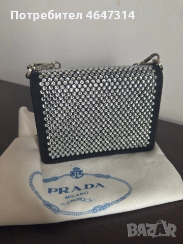 Prada чанта с кристали бляскава, снимка 2 - Чанти - 53242921