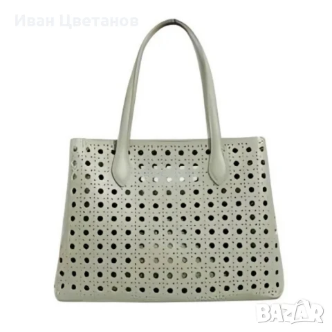 Модерна дамска чанта с перфорация, снимка 6 - Чанти - 50870083