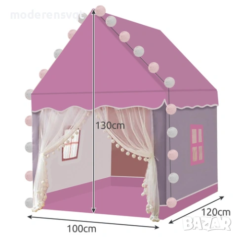 Детска палатка за игра с LED светлини, снимка 6 - Играчки за стая - 53476100