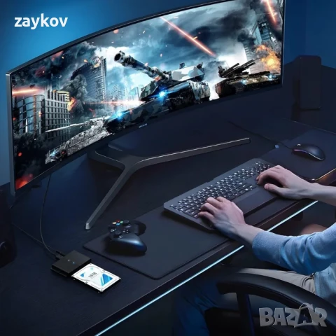 FIDECO IDE и SATA адаптер, USB 3.0 адаптер за твърд диск с превключвател за захранване, снимка 4 - Друга електроника - 50502371