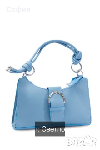 Малка дамска кожена чанта с цип, голямо разнообразие от цветове, снимка 7 - Чанти - 46020363