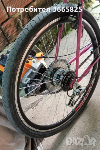 велосипед мотор 26ц 42кубика, снимка 3 - Велосипеди - 51452802