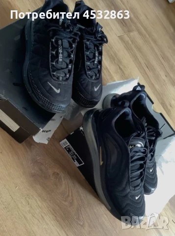 Черни обувки Nike Air Max 720 със златиста запетайка 40 и 40.5 номер, снимка 1