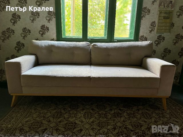 ПРОДАВАМ ТРОЕН ДИВАН 205 см/ 90см, снимка 1 - Дивани и мека мебел - 46775824