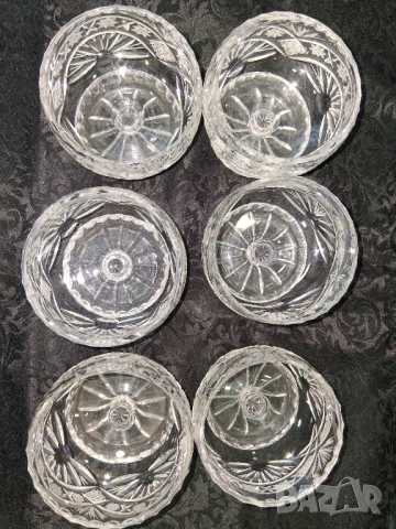 Кристални чаши за мелба/десерт 6бр, снимка 11 - Сервизи - 53516634