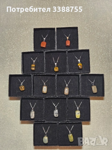 Ръчно изрботени сребърни колиета с естествени камъни, снимка 5 - Колиета, медальони, синджири - 53644827