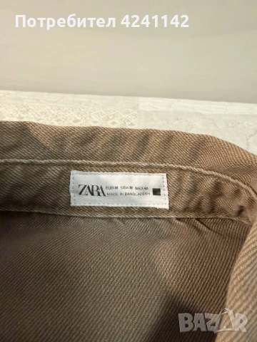 Риза свободна кройка с джоб и копчета ZARA / M, снимка 4 - Суичъри - 53837432