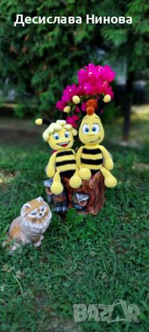 Пчеличките Мая и Уили-ръчна изработка, снимка 1 - Плюшени играчки - 46436843