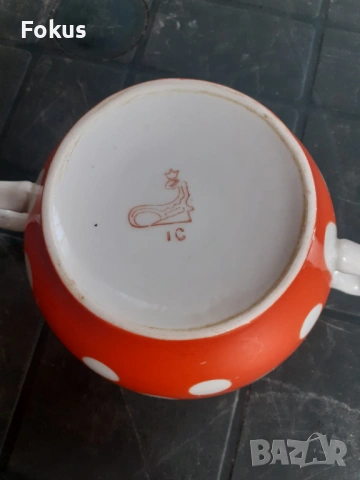 Купичка - руски порцелан с позлата, снимка 4 - Антикварни и старинни предмети - 53281067