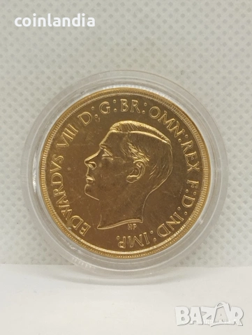 позлатена английска монета репродукция , снимка 2 - Нумизматика и бонистика - 53290261