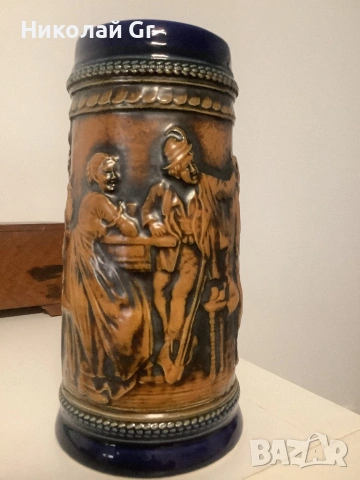 Халба за бира производство Германия  Gerz1970 години отличен състояние, снимка 3 - Антикварни и старинни предмети - 53860789