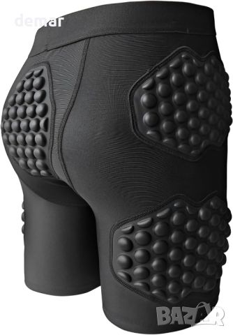 Topeter Къси защитни панталони за спорт с компресия и подплата, защита на бедрата и отзад, размер XL, снимка 1 - Спортна екипировка - 46446354