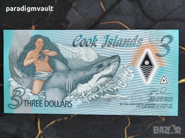 Банкнота - Острови Кук - 3 долара UNC | 2021г.