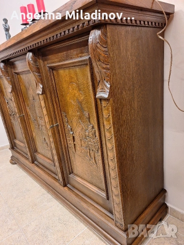 Комод, шкаф, бюфет с богата дърворезба , снимка 2 - Шкафове - 53816984