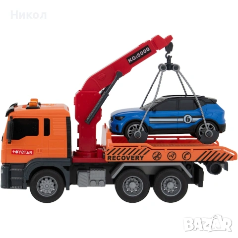 Камион Пътна помощ и кола със звук и светлина 🚚 , снимка 4 - Коли, камиони, мотори, писти - 53832604