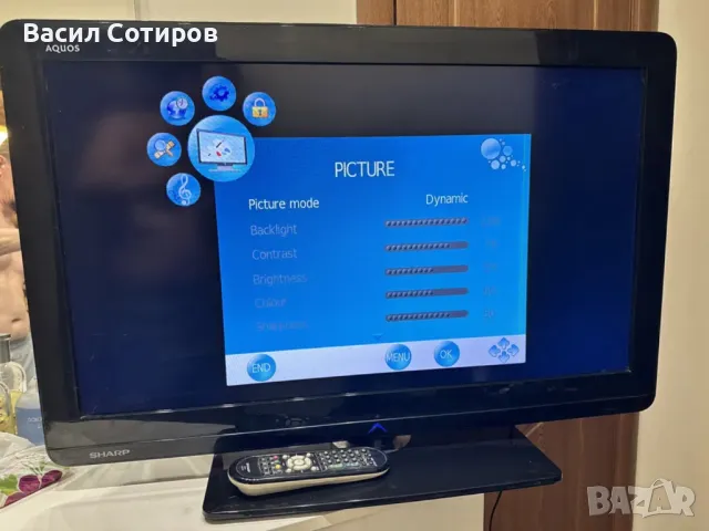 Sharp LCD телевизор, работещ, снимка 1